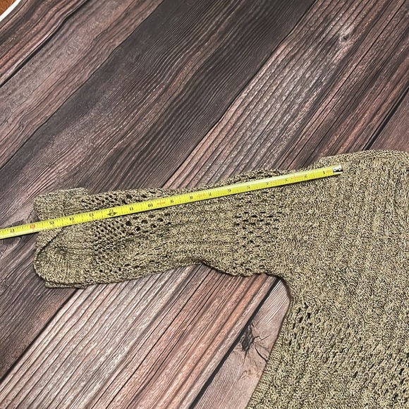 Gold Shimmery Crochet Sweater - Picture 7 of 9